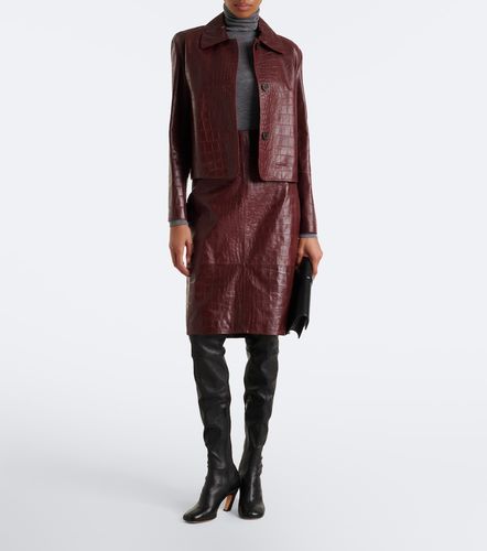 Veste courte Emy en cuir façon croco - Arma - Modalova