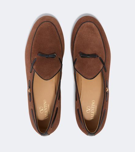 Mocassins VLogo en daim et cuir - Valentino Garavani - Modalova