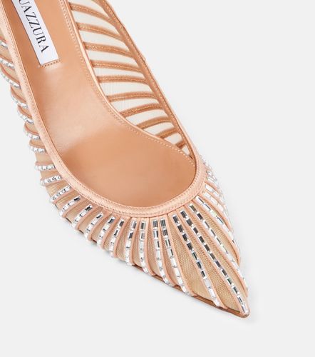 Escarpins Passions Crystal 65 en satin - Aquazzura - Modalova