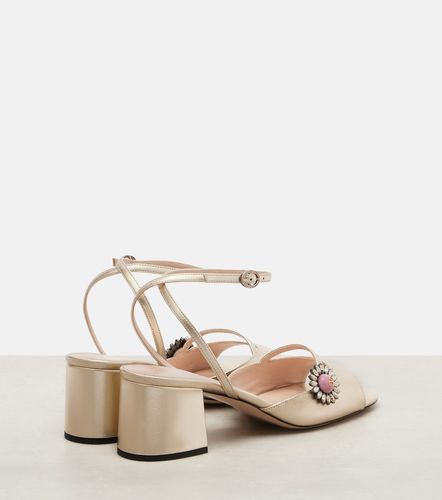 Sandales Daisy Jewel 55 en cuir métallisé - Valentino Garavani - Modalova