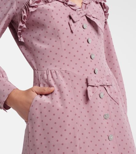 Robe midi en soie à pois - Alessandra Rich - Modalova