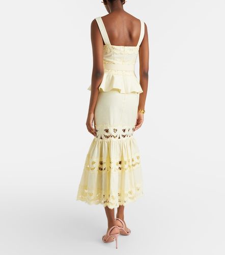Robe midi en lin et coton - Self-Portrait - Modalova