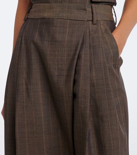 Pantalon ample en laine à rayures - Ganni - Modalova