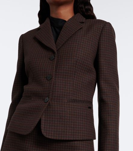Blazer en laine mélangée à motif pied-de-poule - Gucci - Modalova