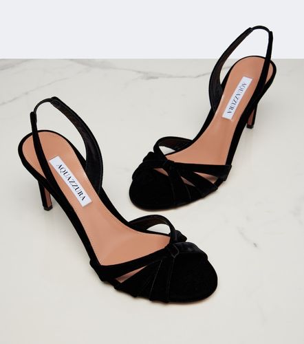 Sandales slingback Tati en velours - Aquazzura - Modalova