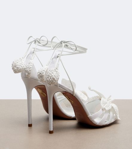 Sandales Calypso en raphia et cuir - Aquazzura - Modalova
