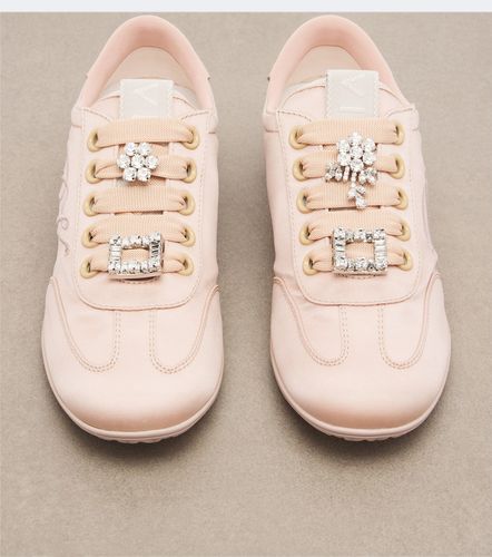 Baskets Viv Low en satin et cuir - Roger Vivier - Modalova