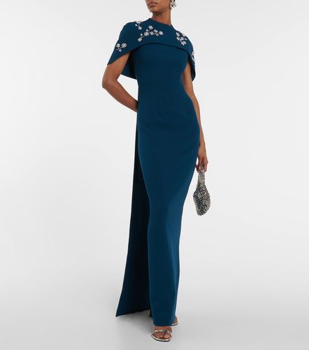 Robe longue en crêpe à ornements - Safiyaa - Modalova