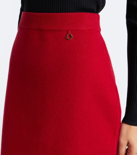 Jupe midi en laine et cachemire mélangés - Moncler - Modalova