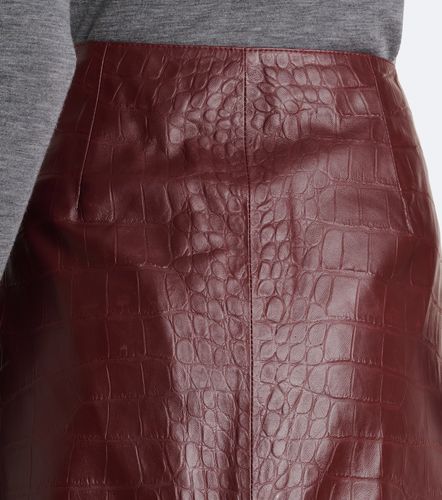 Jupe midi Nathaly en cuir façon croco - Arma - Modalova