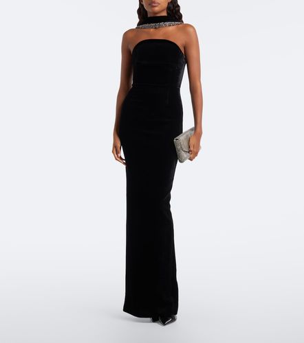 Robe longue en velours à ornements - Roland Mouret - Modalova