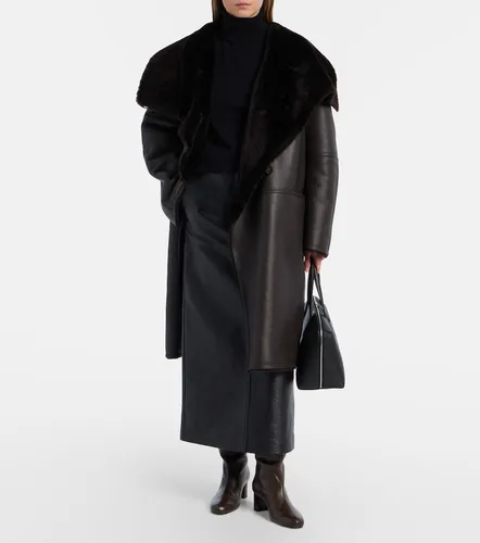 Toteme Manteau en cuir et shearling - Toteme - Modalova