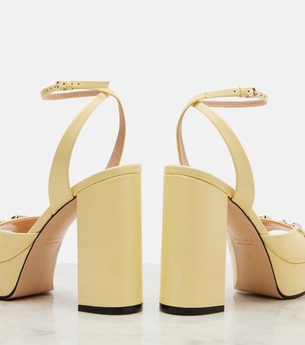 Sandales Horsebit à plateau en cuir - Gucci - Modalova