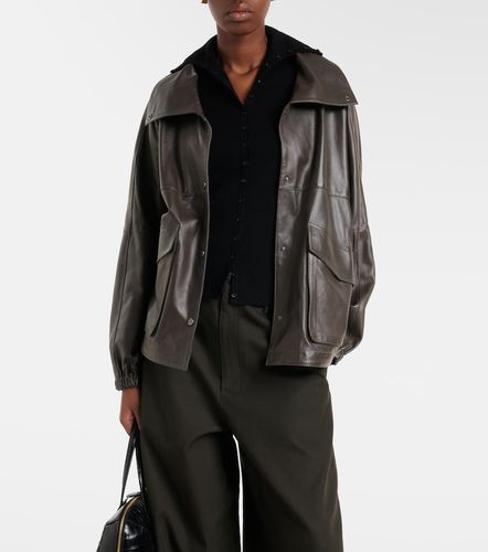 Nour Hammour Veste Anorak en cuir - Nour Hammour - Modalova