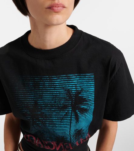 T-shirt court en coton à logo - Balenciaga - Modalova