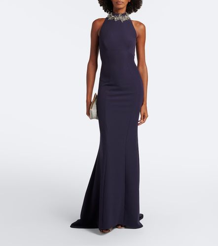Robe longue Lark en crêpe à ornements - Safiyaa - Modalova