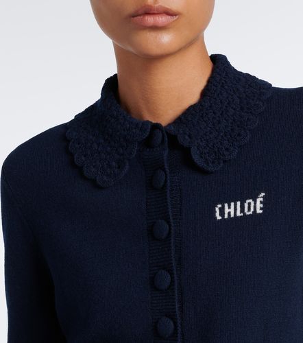 Chloé Cardigan en laine à logo - Chloe - Modalova