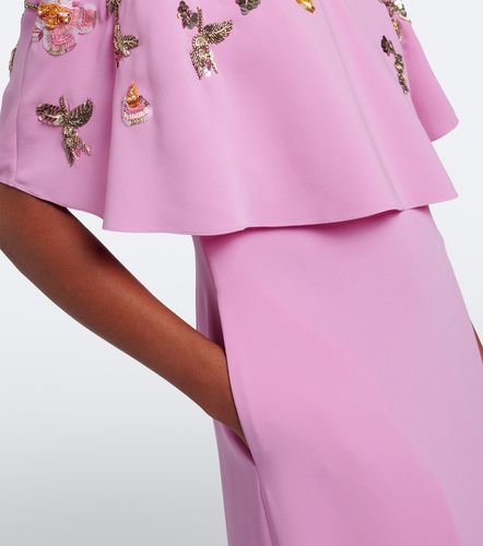 Robe longue en soie mélangée à fleurs - Oscar de la Renta - Modalova
