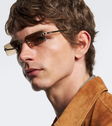 Lunettes de soleil rectangulaires Signature C - Cartier Eyewear Collection - Modalova