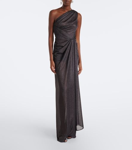 Robe longue asymétrique en lamé - Dolce&Gabbana - Modalova