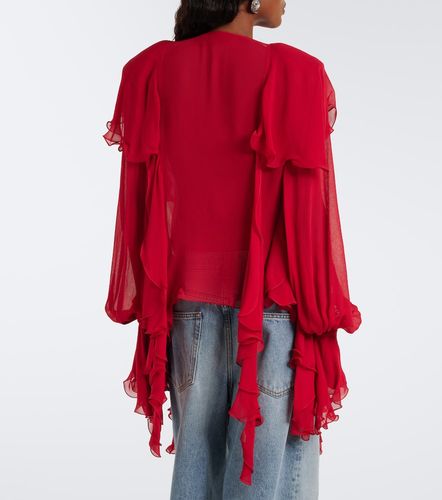 Blouse en crêpe à volants - Blumarine - Modalova
