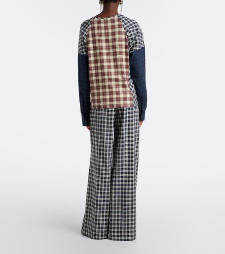 Pantalon ample en coton à carreaux - Dries Van Noten - Modalova