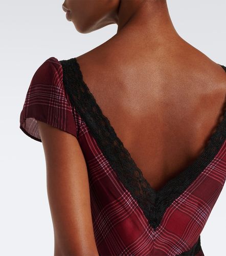 Robe midi Iggy à carreaux et dentelle - Rixo - Modalova