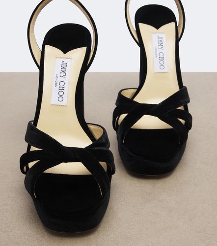 Sandales Kove à plateau en velours - Jimmy Choo - Modalova