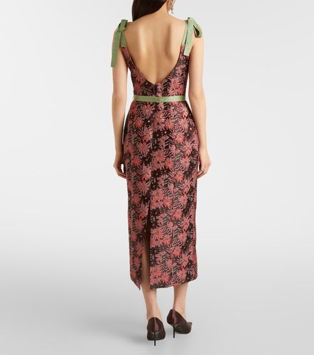 Robe de cocktail Acacia en brocart à fleurs - Markarian - Modalova