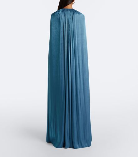 Robe bustier plissée à cape et ornement - Costarellos - Modalova