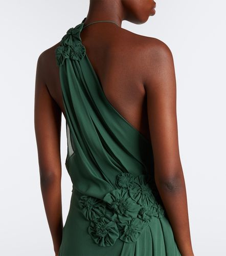 Robe de cocktail en soie à appliqués floraux - Victoria Beckham - Modalova