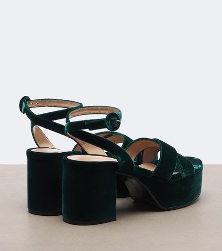 Sandales à plateau en velours - Gianvito Rossi - Modalova