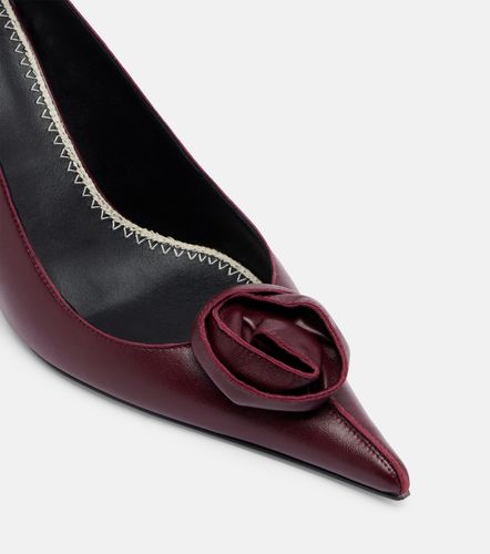 Escarpins slingback en cuir à appliqués floraux - Magda Butrym - Modalova