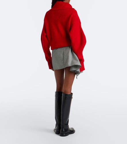 Mini-jupe en laine et mohair à carreaux - Givenchy - Modalova
