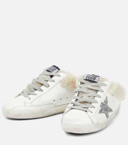 Mules Super-Star en cuir et shearling - Golden Goose - Modalova