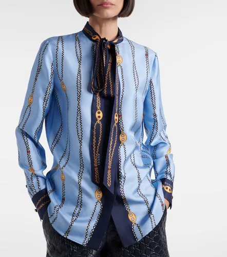 Chemise en sergé de soie imprimée - Gucci - Modalova