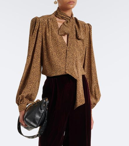 Blouse en soie à imprimé léopard - Valentino Garavani - Modalova