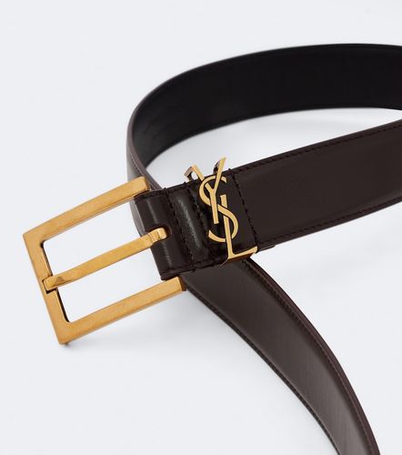 Ceinture Cassandre 30mm en cuir - Saint Laurent - Modalova