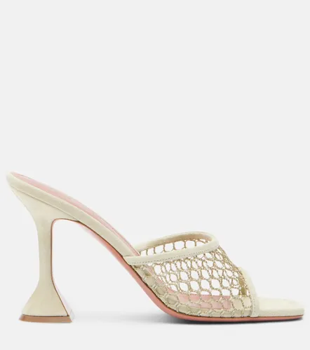 Mules Lupita à finitions en cuir - Amina Muaddi - Modalova