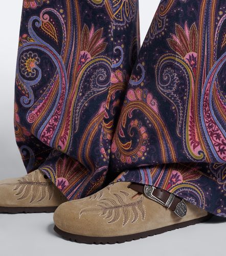 X Birkenstock – Mules Boston en daim - Etro - Modalova