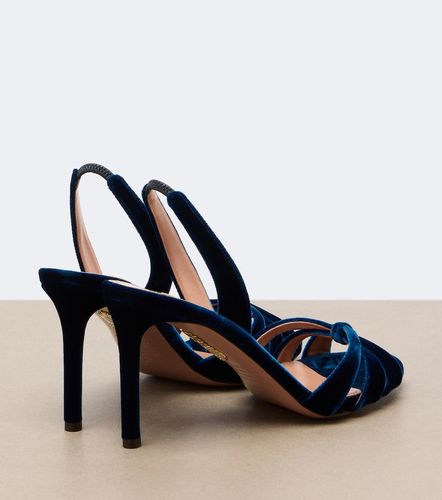 Sandales slingback Tati en velours - Aquazzura - Modalova