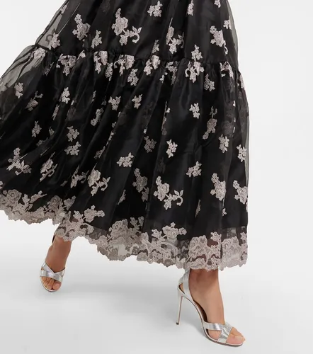 Robe Tabetha brodée en soie à fleurs - Erdem - Modalova