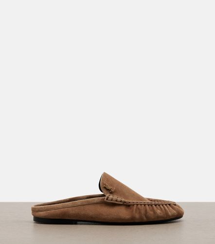 Mules Le Loafer en daim - Saint Laurent - Modalova