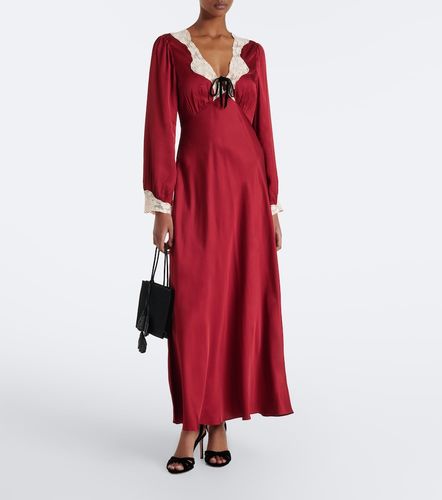 Robe longue Larah en satin à dentelle - Rixo - Modalova