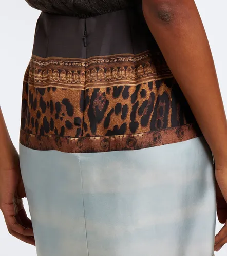 Jupe midi Debbie en soie à imprimé - Ralph Lauren Collection - Modalova