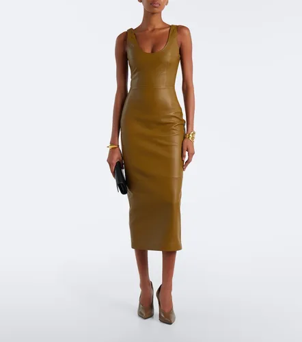 Alex Perry Robe midi en cuir - Alex Perry - Modalova