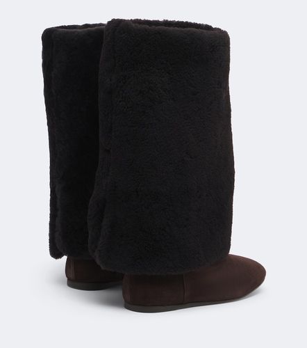 Bottes en shearling et daim - Yves Salomon - Modalova