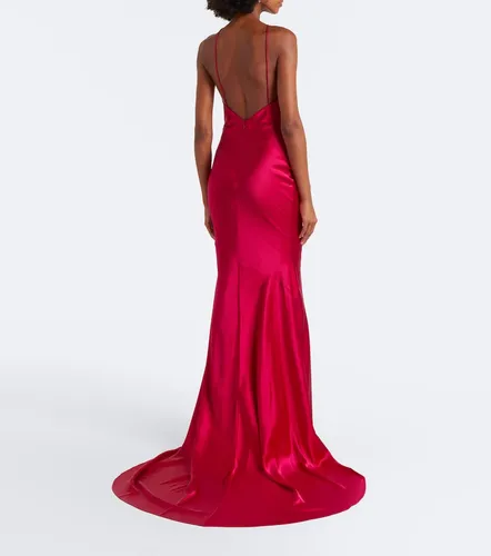 Robe longue en satin de soie - Alex Perry - Modalova