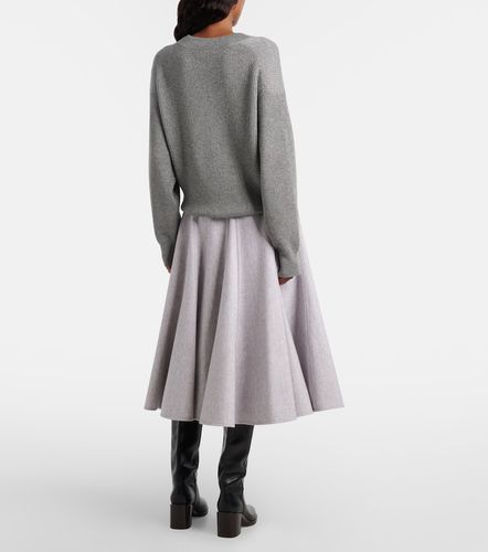 Jupe midi en laine vierge - Brunello Cucinelli - Modalova