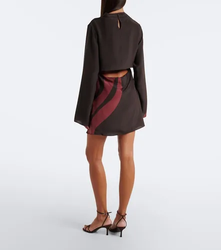 Robe en satin de soie à imprimé - SIR - Modalova